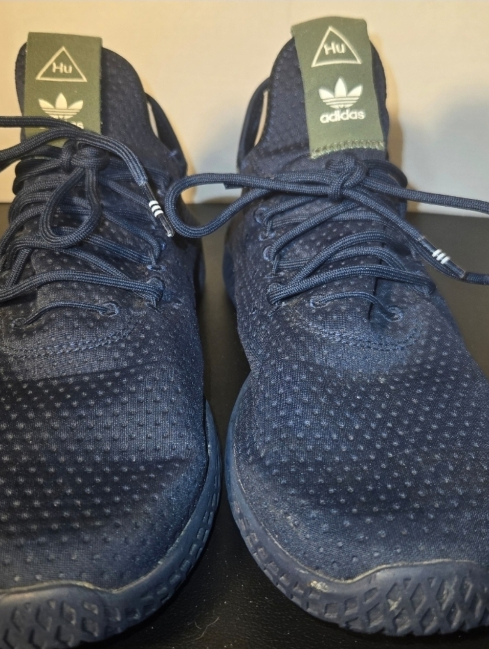 Addidas Farrel William Sz. 10 Human Race Navy Mens Athletic Sneakers